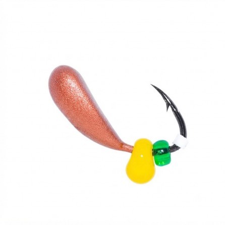 Лодочка КЛАССИЧЕСКАЯ 0,5г медная (желтая бусина)
